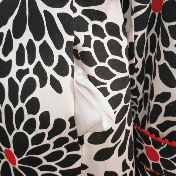 Jennifer Reale Design Long black Red Floral Retro Fabric Blazer Jacket Small - Picture 6 of 9